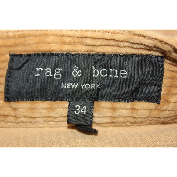 Rag & Bone Mens Corduroy Pants Tan Brown Flat Front Stretch 34" X 31" - Picture 9 of 10